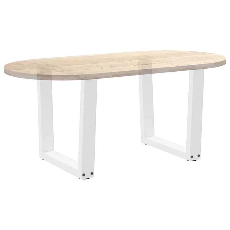 Picioare pentru măsuță de cafea în formă de V, 2 buc., alb, 50x(42-43,3) cm, oțel