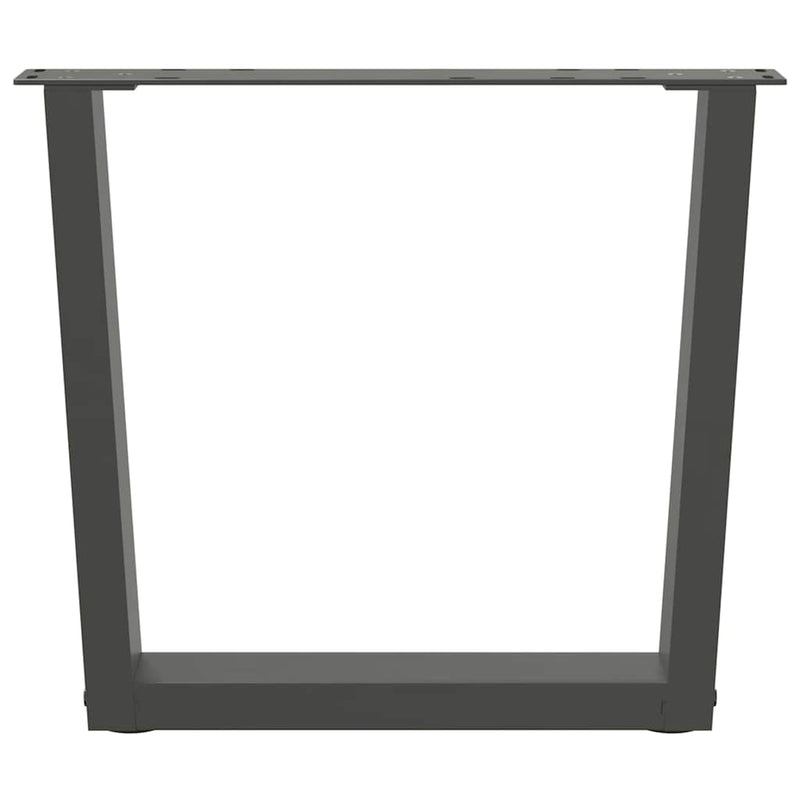 Picioare pentru măsuță de cafea în formă de V, 2 buc., antracit, 50x(42-43,3) cm, oțel
