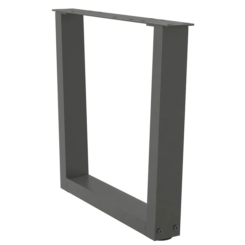 Picioare pentru măsuță de cafea în formă de V, 2 buc., antracit, 50x(42-43,3) cm, oțel