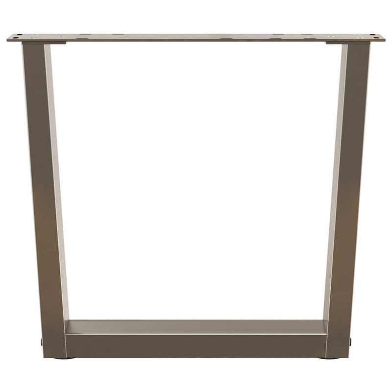 Picioare pentru măsuță de cafea în formă de V, 2 buc., oțel natural, 50x(42-43,3) cm