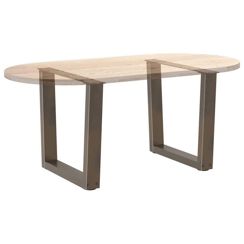 Picioare pentru măsuță de cafea în formă de V, 2 buc., oțel natural, 50x(42-43,3) cm