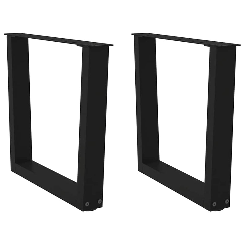 Picioare pentru măsuță de cafea în formă de V, 2 buc., negru, 60 x (42-43,3) cm, oțel