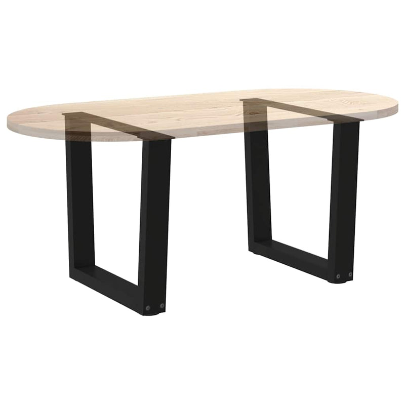 Picioare pentru măsuță de cafea în formă de V, 2 buc., negru, 60 x (42-43,3) cm, oțel