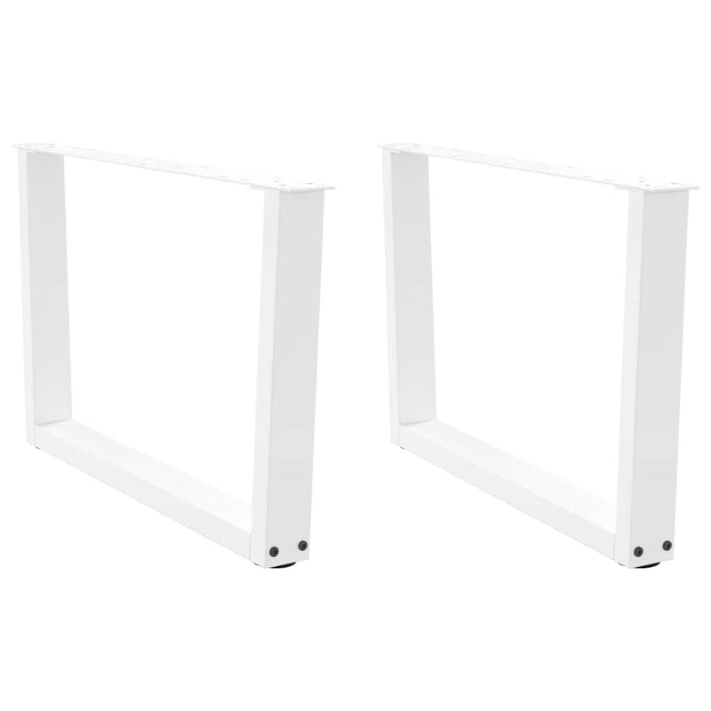 Picioare pentru măsuță de cafea în formă de V, 2 buc., alb, 70x(42-43,3) cm, oțel