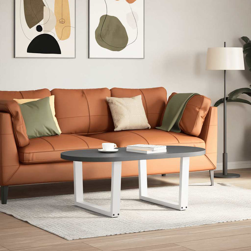 Picioare pentru măsuță de cafea în formă de V, 2 buc., alb, 70x(42-43,3) cm, oțel