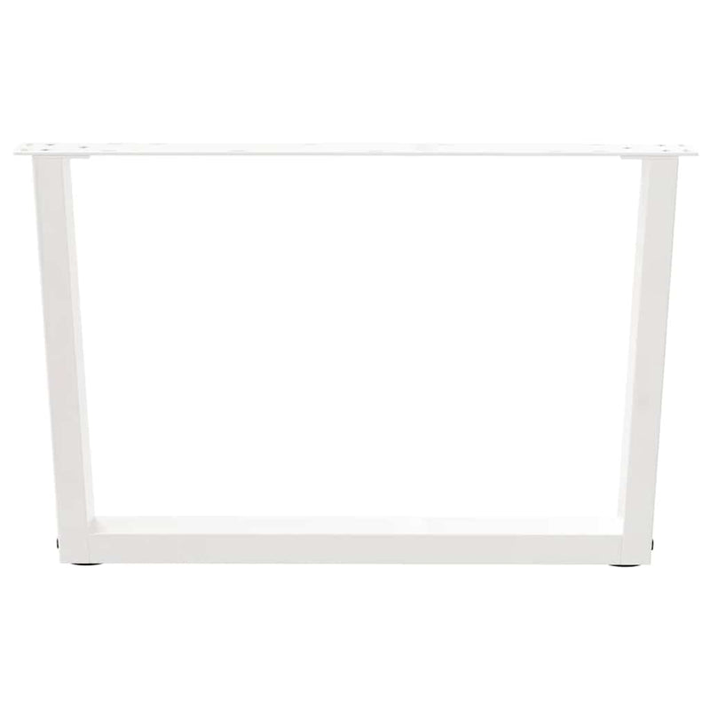 Picioare pentru măsuță de cafea în formă de V, 2 buc., alb, 70x(42-43,3) cm, oțel