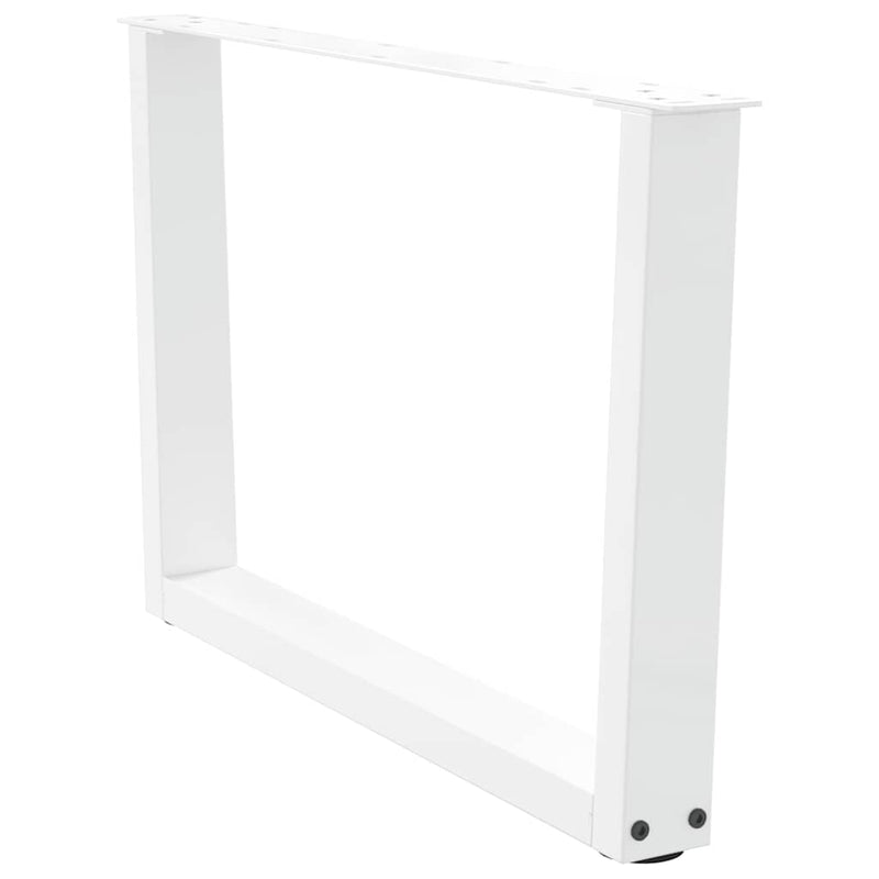 Picioare pentru măsuță de cafea în formă de V, 2 buc., alb, 70x(42-43,3) cm, oțel