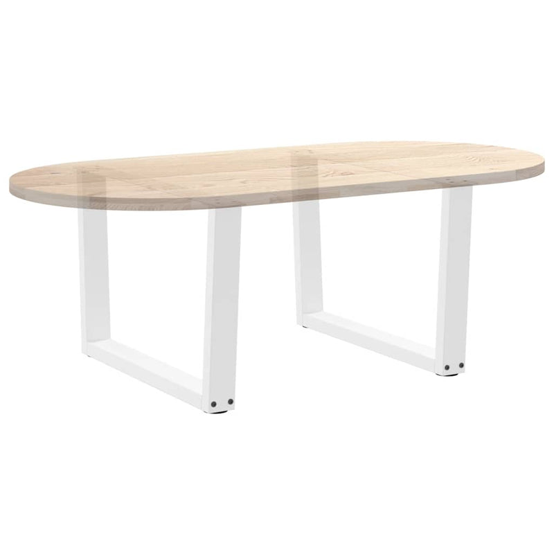 Picioare pentru măsuță de cafea în formă de V, 2 buc., alb, 70x(42-43,3) cm, oțel
