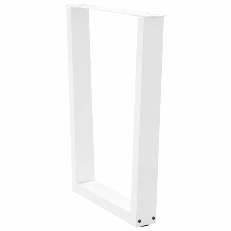 Picioare de masă în formă de V, 2 buc., alb, 60 x (72-73,3) cm, oțel