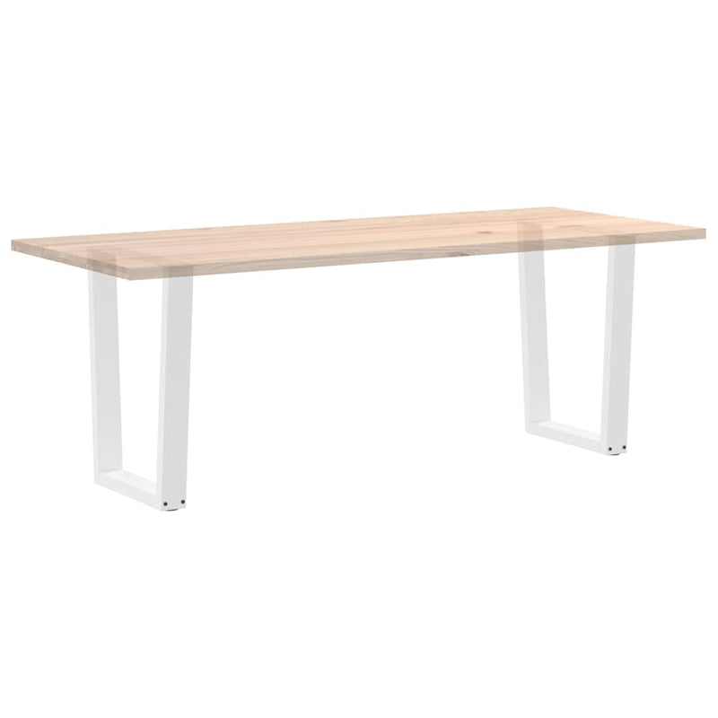 Picioare de masă în formă de V, 2 buc., alb, 60 x (72-73,3) cm, oțel