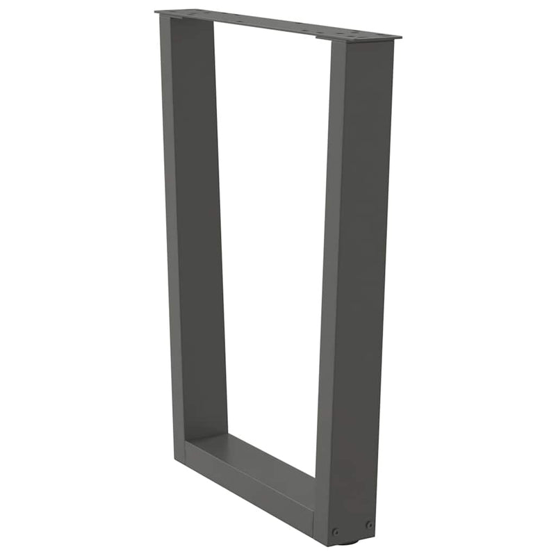 Picioare de masă în formă de V, 2 buc., antracit, 70x(72-73,3) cm, oțel
