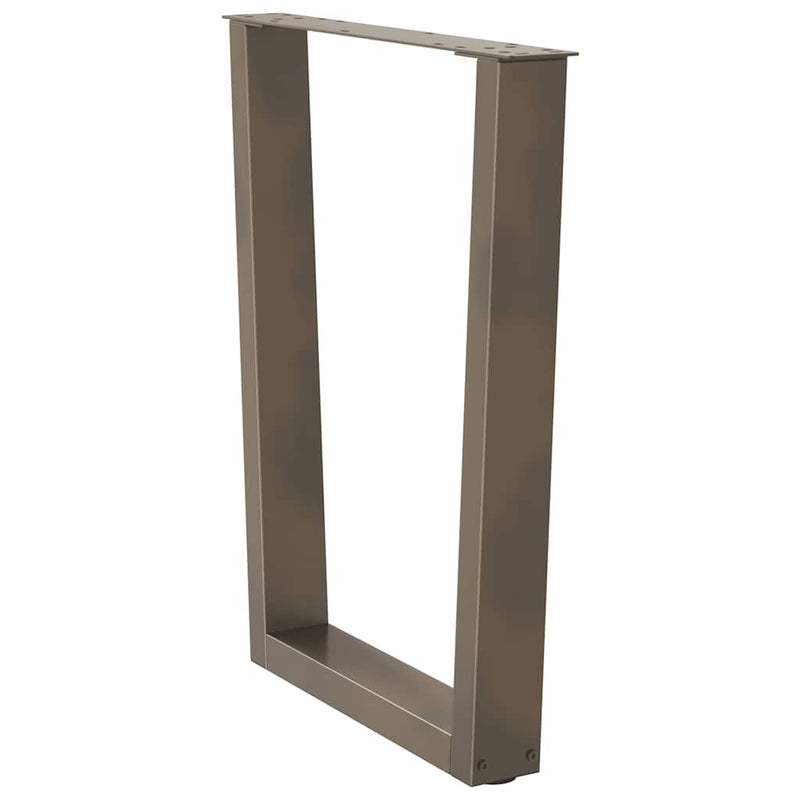 Picioare de masă în formă de V, 2 buc., oțel natural, 70x(72-73,3) cm
