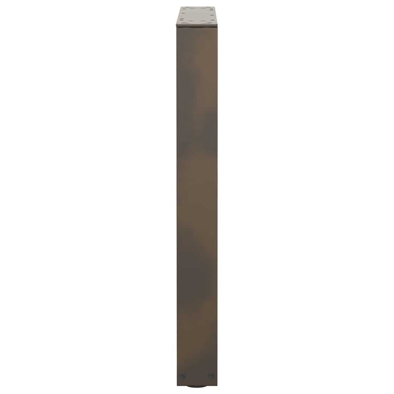 Picioare de masă în formă de V, 2 buc., oțel natural, 70x(72-73,3) cm