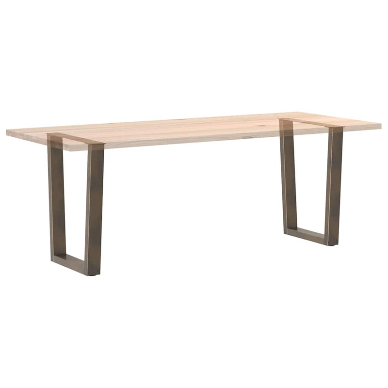 Picioare de masă în formă de V, 2 buc., oțel natural, 70x(72-73,3) cm