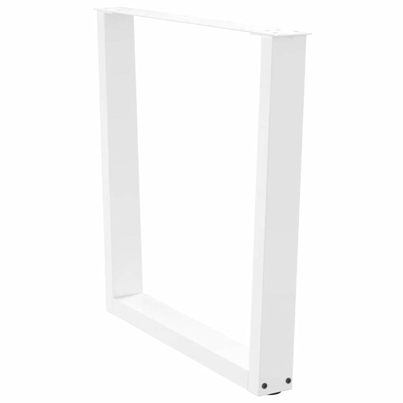 Picioare de masă în formă de V, 2 buc., alb, 90x (72-73,3) cm, oțel