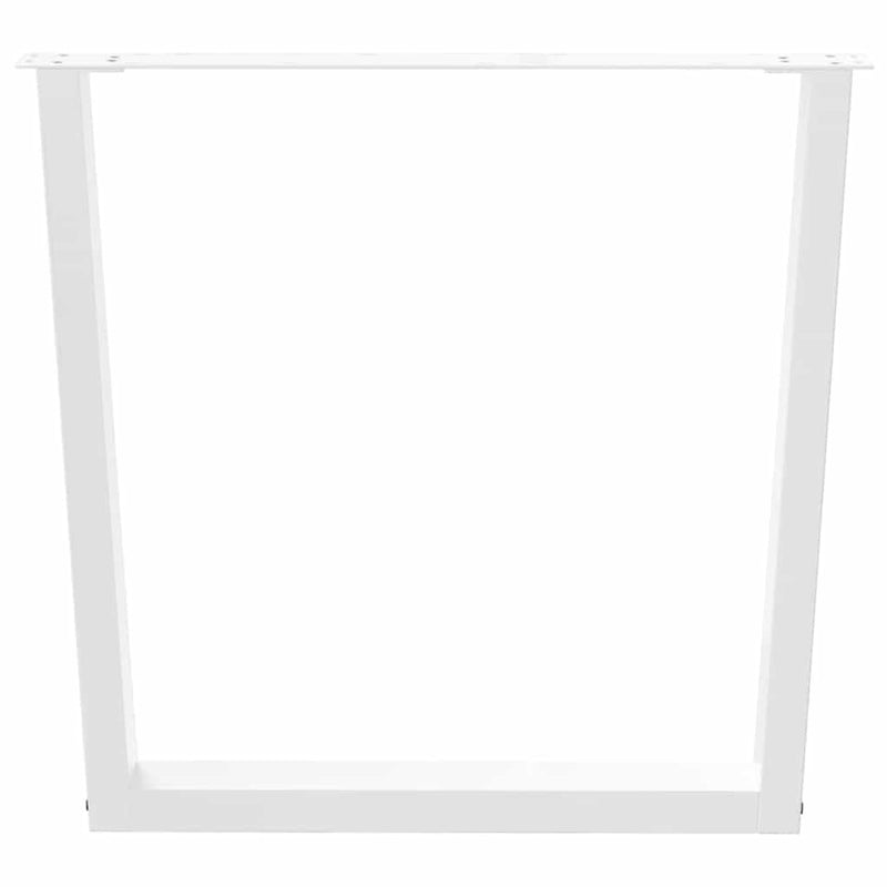 Picioare de masă în formă de V, 2 buc., alb, 90x (72-73,3) cm, oțel