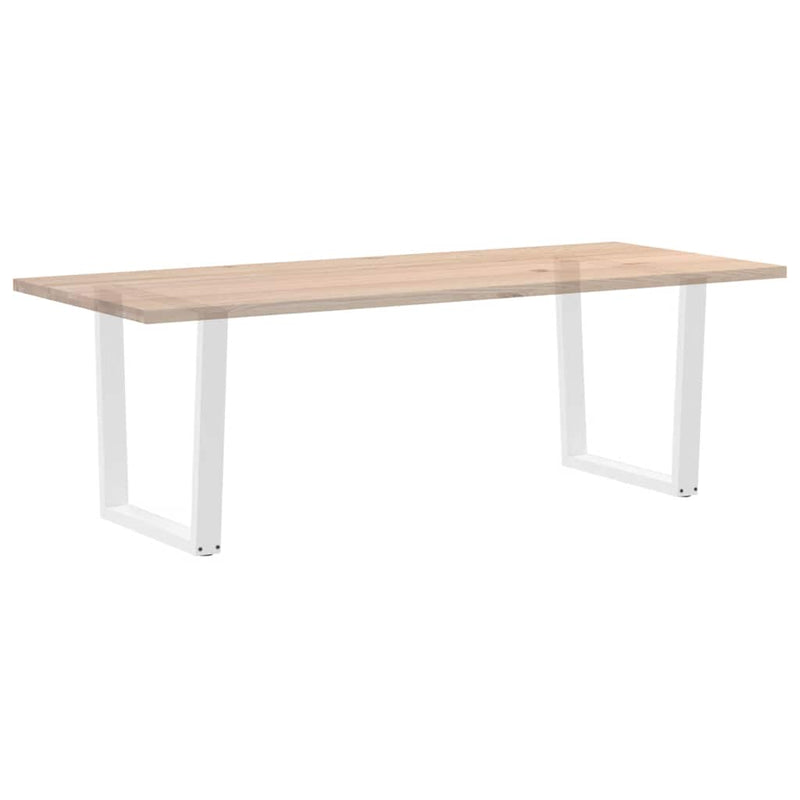 Picioare de masă în formă de V, 2 buc., alb, 90x (72-73,3) cm, oțel