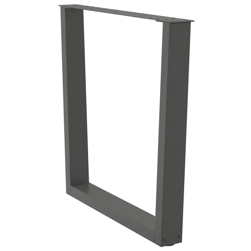 Picioare de masă în formă de V, 2 buc., antracit, 90x(72-73,3) cm, oțel