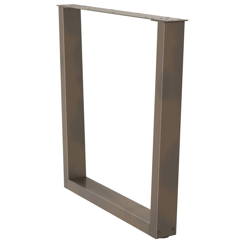 Picioare de masă în formă de V, 2 buc., oțel natural, 90 x (72-73,3) cm