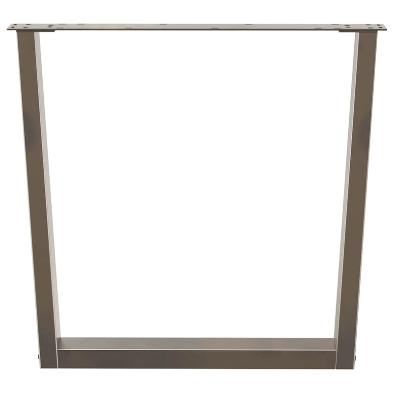 Picioare de masă în formă de V, 2 buc., oțel natural, 90 x (72-73,3) cm