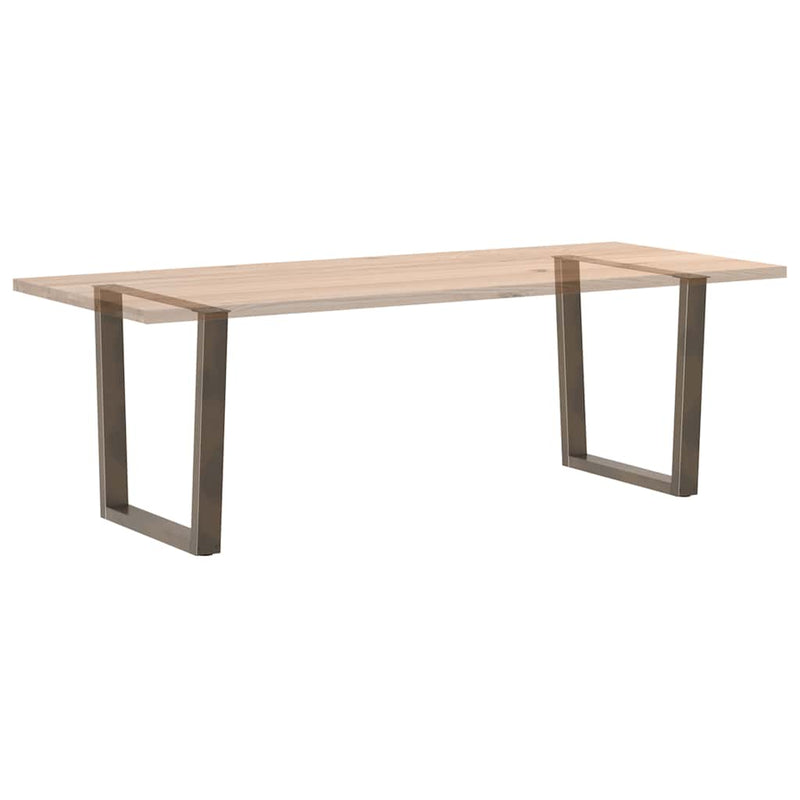 Picioare de masă în formă de V, 2 buc., oțel natural, 90 x (72-73,3) cm