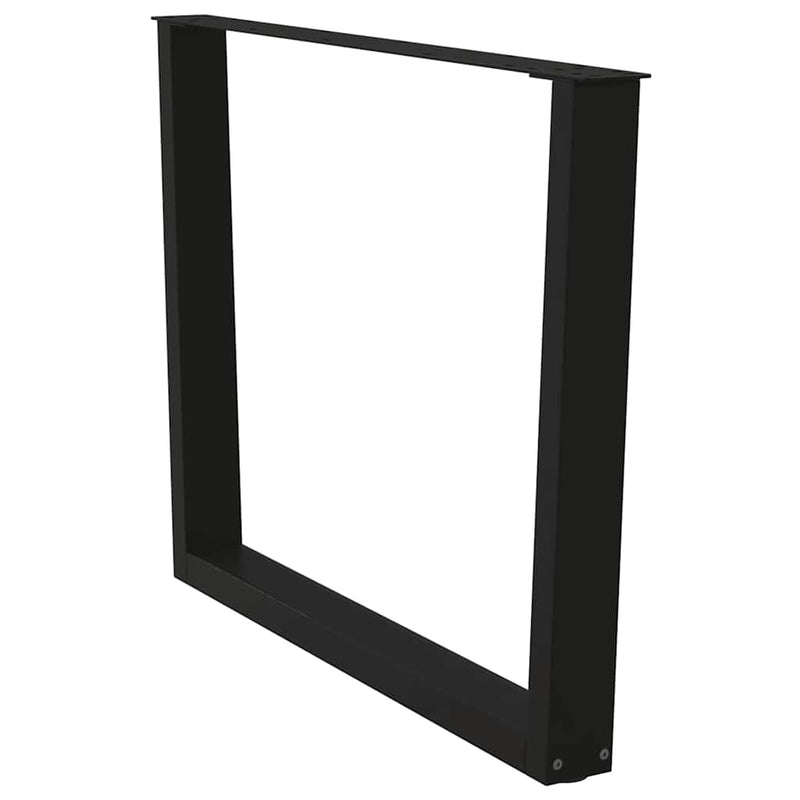 Picioare de masă în formă de V, 2 buc., negru, 100 x (72-73,3) cm, oțel