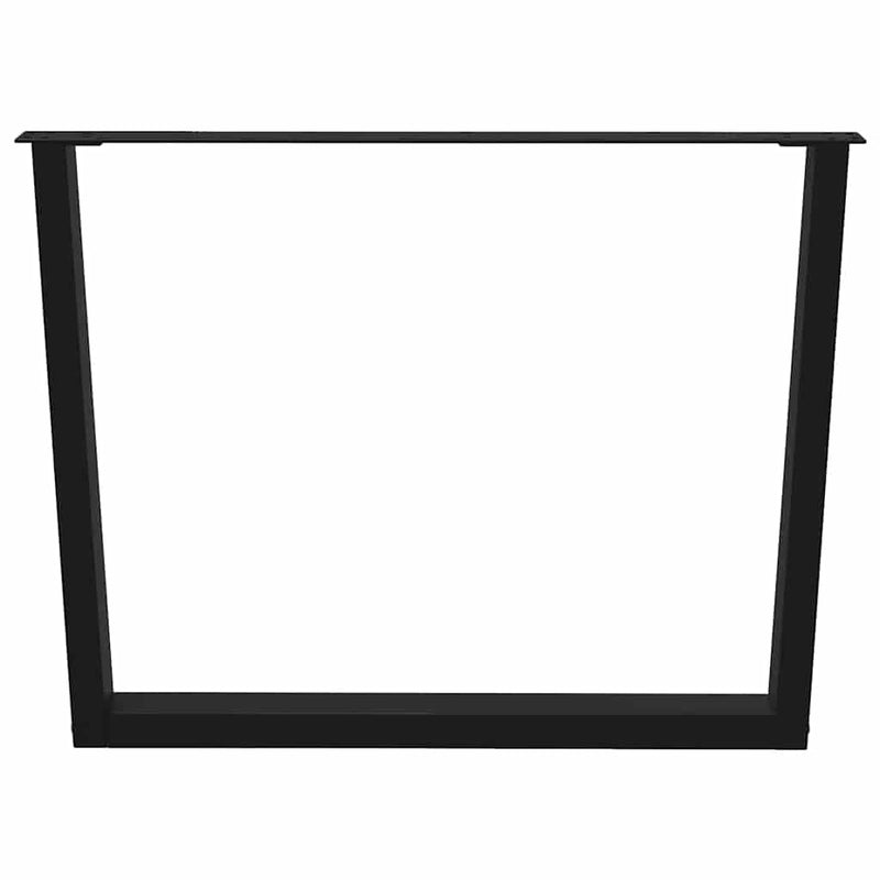 Picioare de masă în formă de V, 2 buc., negru, 100 x (72-73,3) cm, oțel