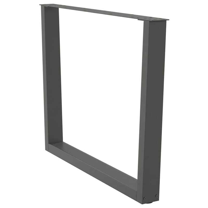 Picioare de masă în formă de V, 2 buc., antracit, 100x(72-73,3) cm, oțel