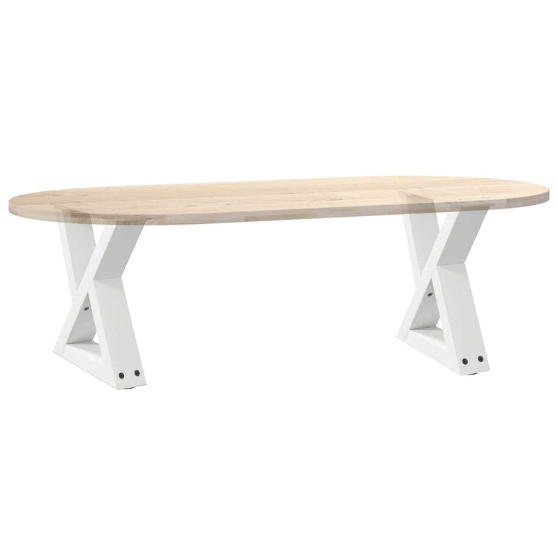 Picioare pentru măsuță de cafea, 2 buc., alb, 40x(30-31,3) cm, oțel