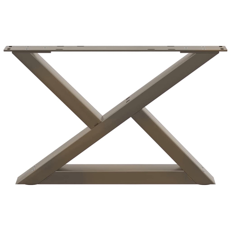 Picioare pentru măsuță de cafea, 2 buc., oțel natural, 50x(30-31,3) cm