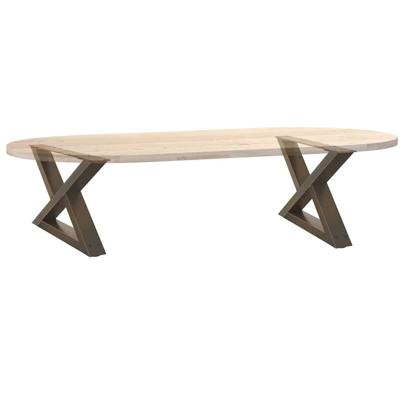 Picioare pentru măsuță de cafea, 2 buc., oțel natural, 50x(30-31,3) cm