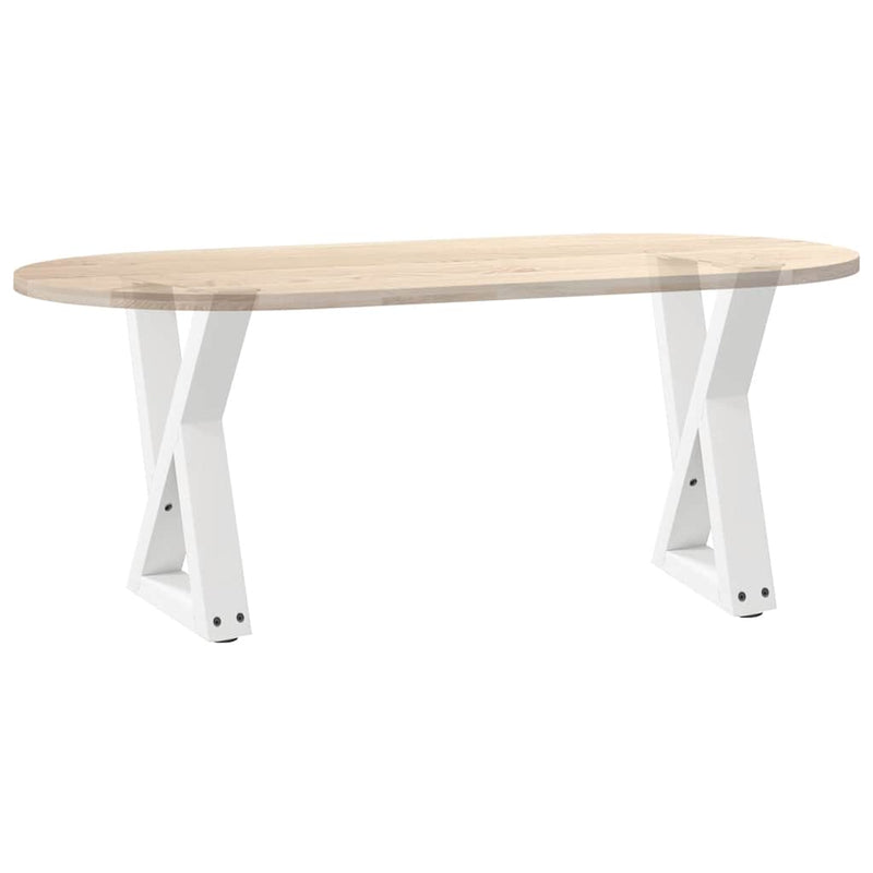 Picioare pentru măsuță de cafea, 2 buc., alb, 28x (42-43,3) cm, oțel