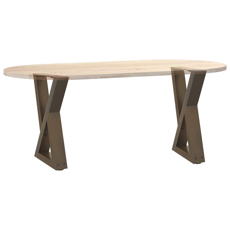 Picioare pentru măsuță de cafea, 2 buc., oțel natural, 28x (42-43,3) cm