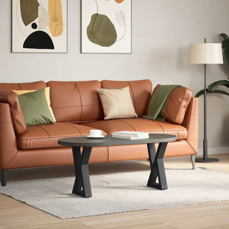 Picioare pentru măsuță de cafea, 2 buc., negru, 38x(42-43,3) cm, oțel