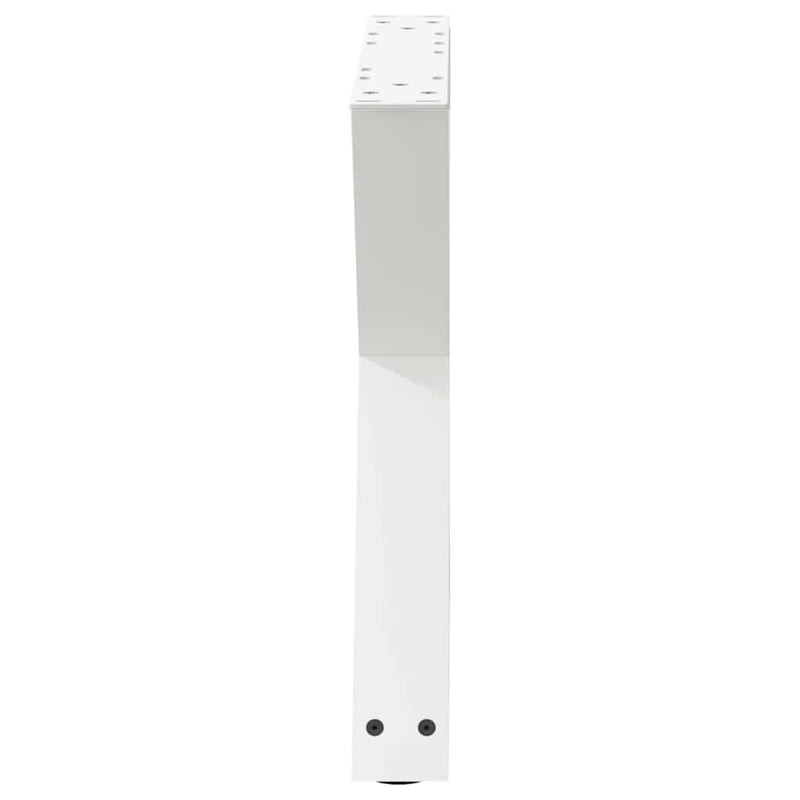 Picioare pentru măsuță de cafea, 2 buc., alb, 50x(42-43,3) cm, oțel