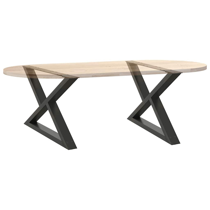 Picioare pentru măsuță de cafea, 2 buc., antracit, 70x(42-43,3) cm, oțel