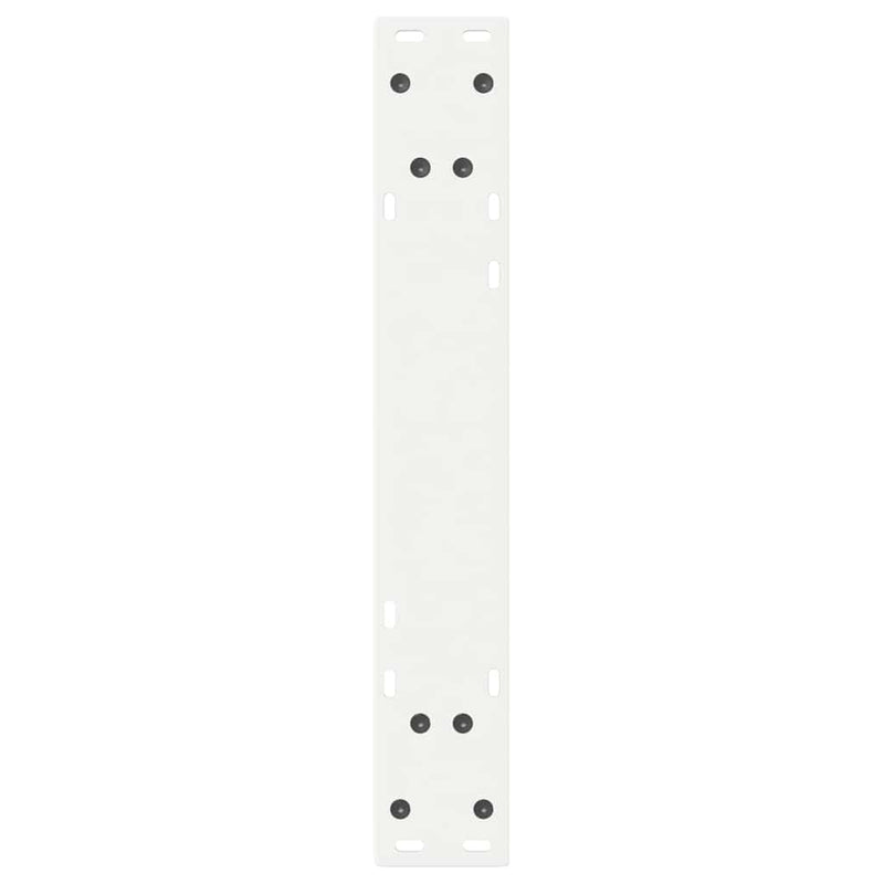 Picioare masă de sufragerie, 2 buc., alb, 60x(72-73,3) cm, oțel