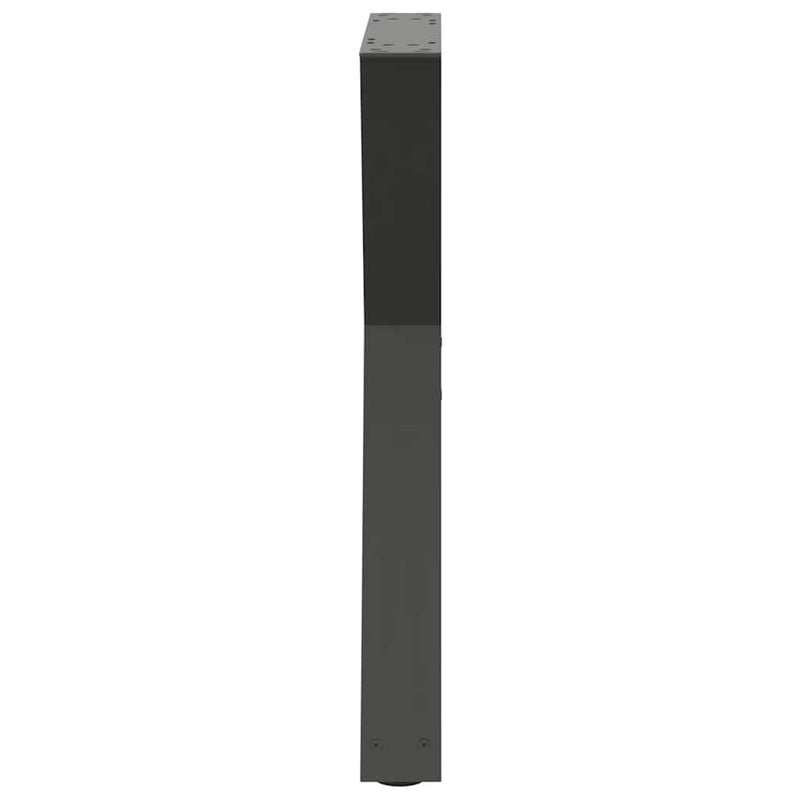 Picioare masă de sufragerie, 2 buc., antracit, 60x(72-73,3) cm, oțel