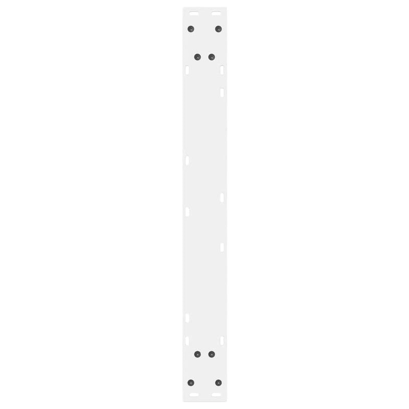 Picioare masă de sufragerie, 2 buc., alb, 70x(72-73,3) cm, oțel