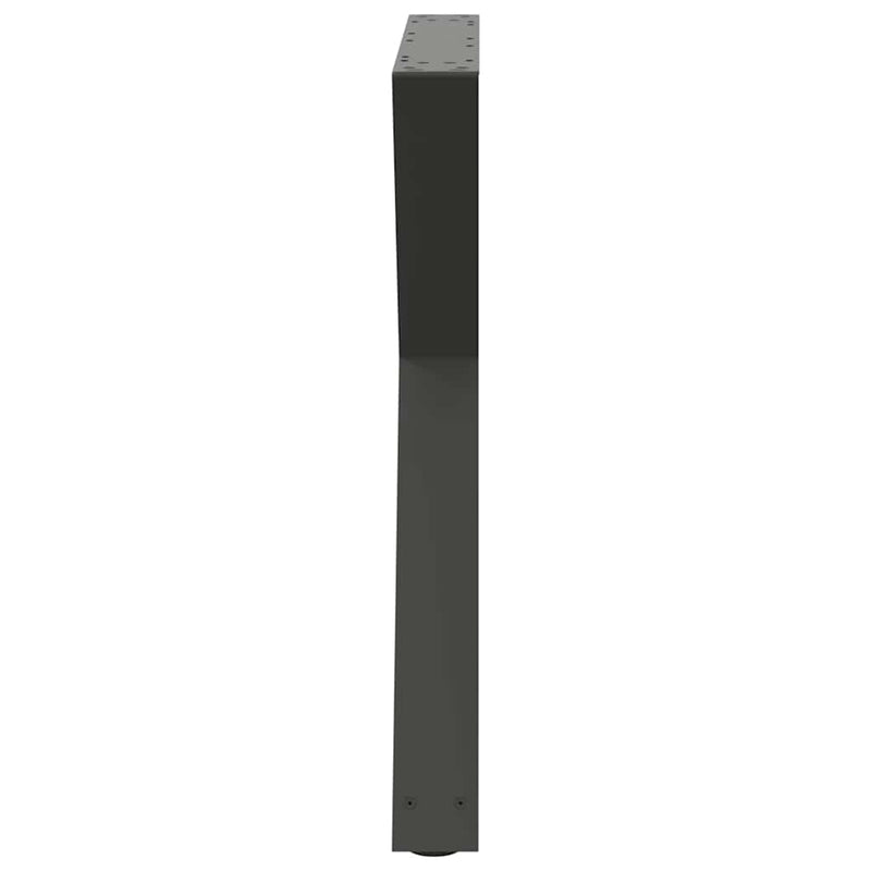 Picioare masă de sufragerie, 2 buc., antracit, 70x(72-73,3) cm, oțel