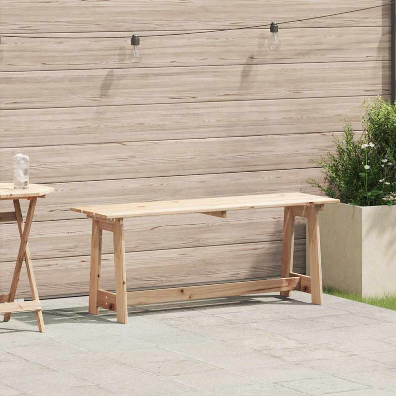 Bancă de exterior natural 119 x 37 x 47 cm Lemn de pin masiv