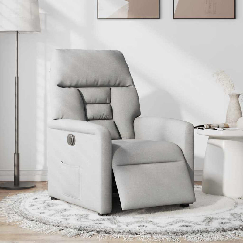 Scaun reclinabil electric Cloud Grey Fabric