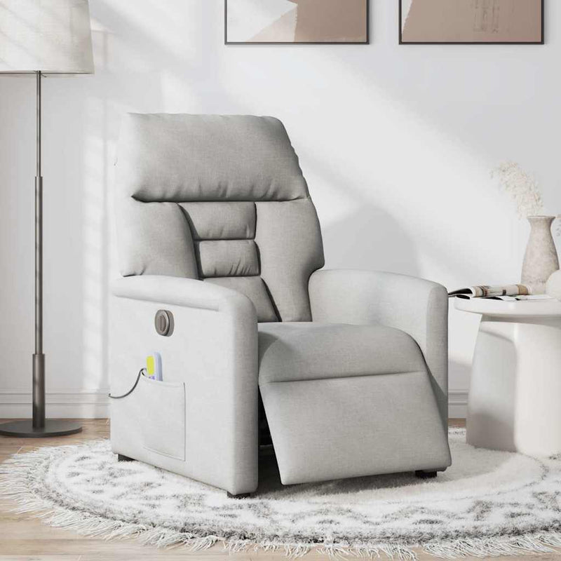 Scaun reclinabil electric pentru masaj Cloud Grey Fabric