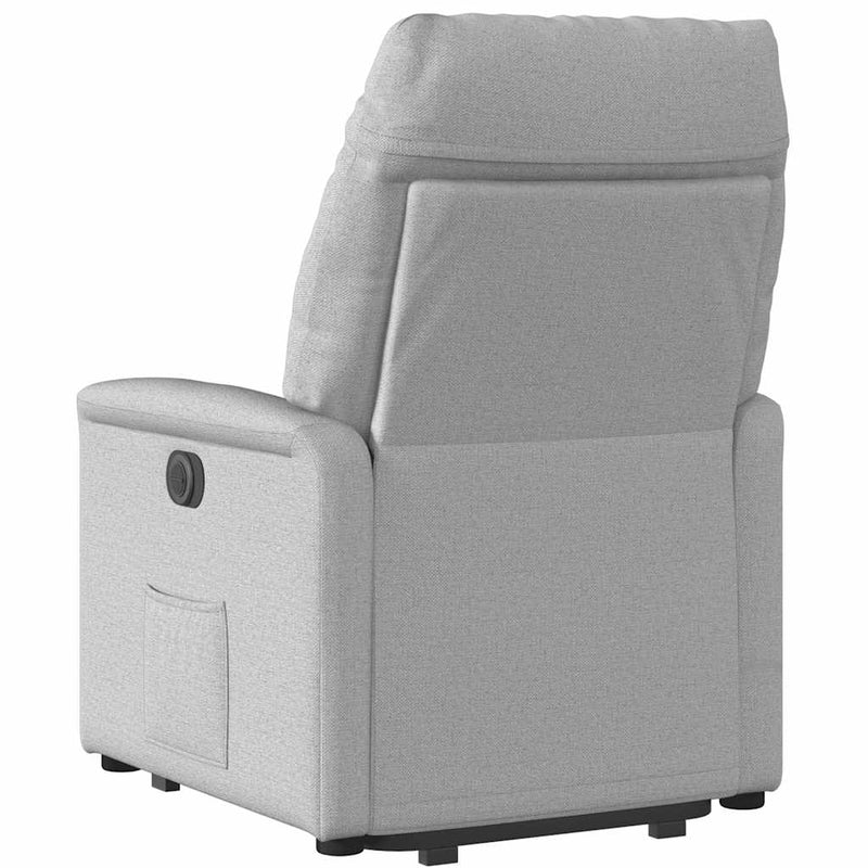 Scaun reclinabil electric, țesătură gri nor