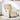 Fotoliu rabatabil electric, crem, material textil