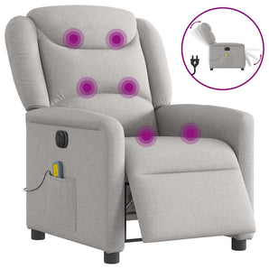 Scaun reclinabil electric pentru masaj Cloud Grey Fabric