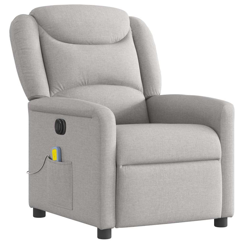 Scaun reclinabil electric pentru masaj Cloud Grey Fabric