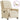 Fotoliu rabatabil electric, crem, material textil