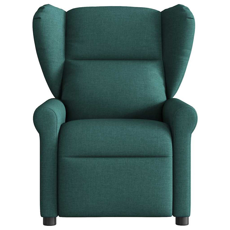 Fotoliu rabatabil electric, verde închis, material textil