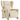 Fotoliu rabatabil electric, crem, material textil